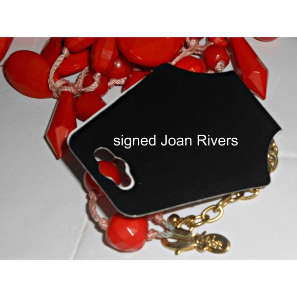 Orange Joan Rivers Vintage Necklace - Picture 8 of 9